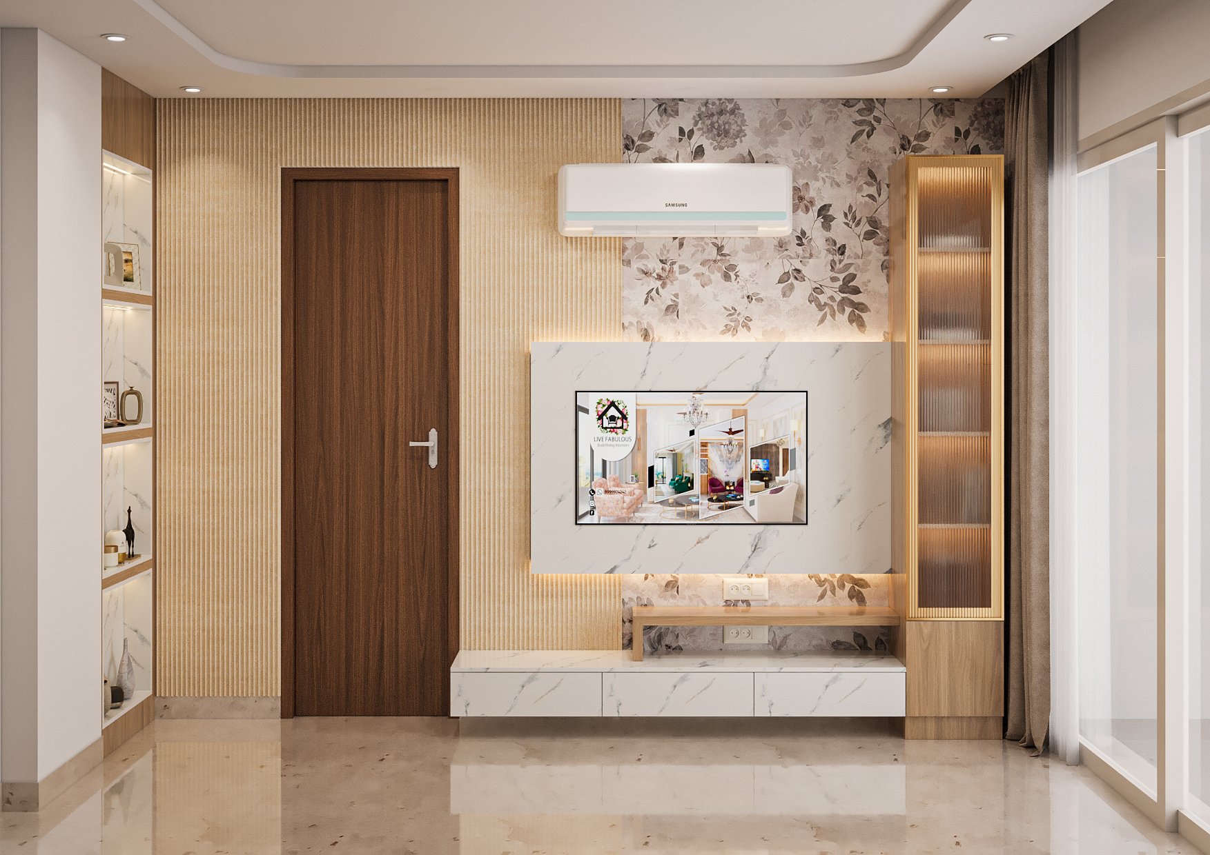 Guest Bedroom TV Unit 01A